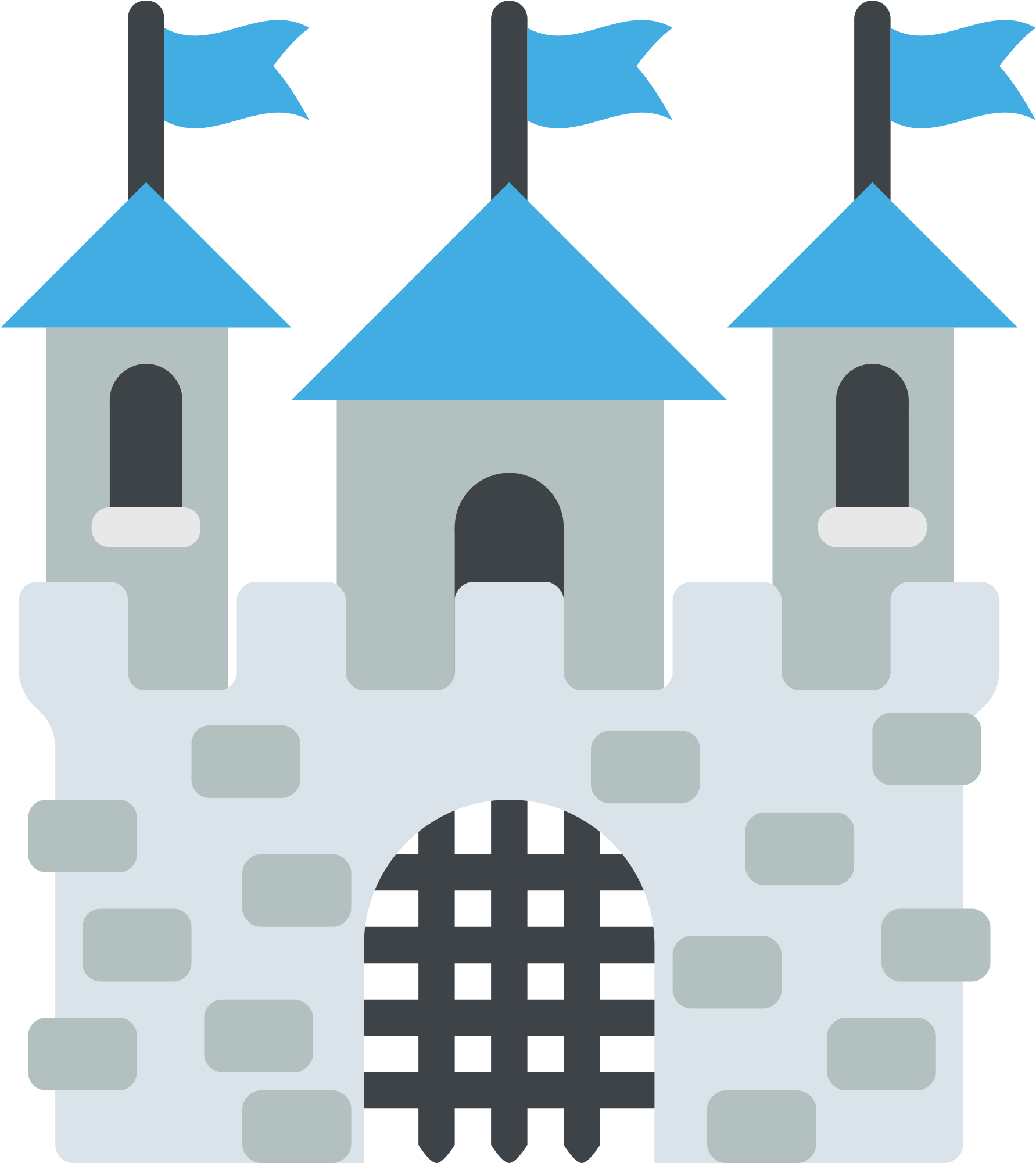 Open - Castle Emoji (2000x2000), Png Download