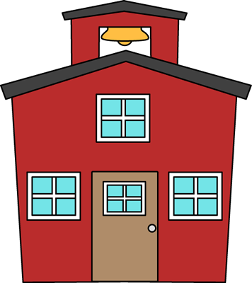 Red Schoolhouse Clip Art - School House Clip Art (356x400), Png Download