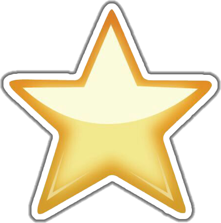 Star Emoji Emoticon Estrella Overlay Amarillo Yellow - Estrella Emoji (449x453), Png Download
