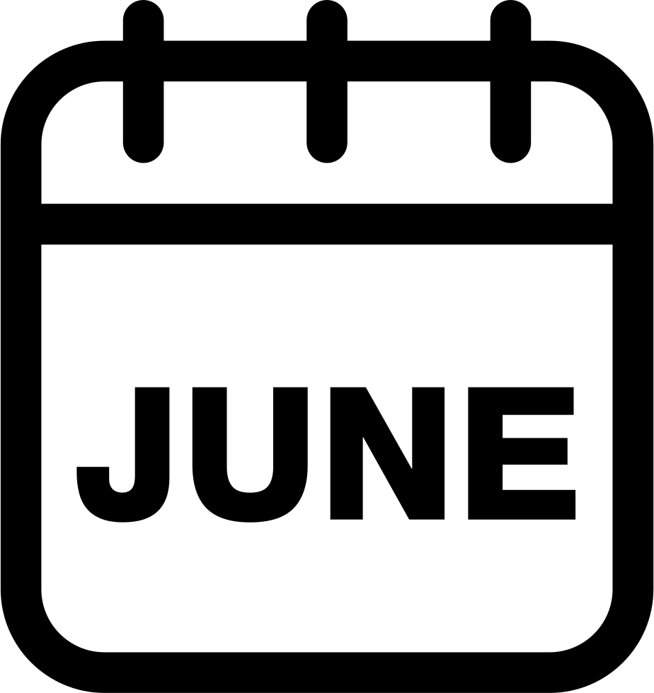 June Calendar Monthly Page Comments - Monthly Icon (924x980), Png Download