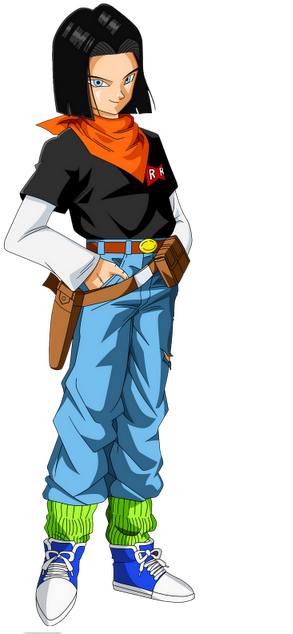 Android 17 - Numero 17 Dragon Ball Z (383x640), Png Download