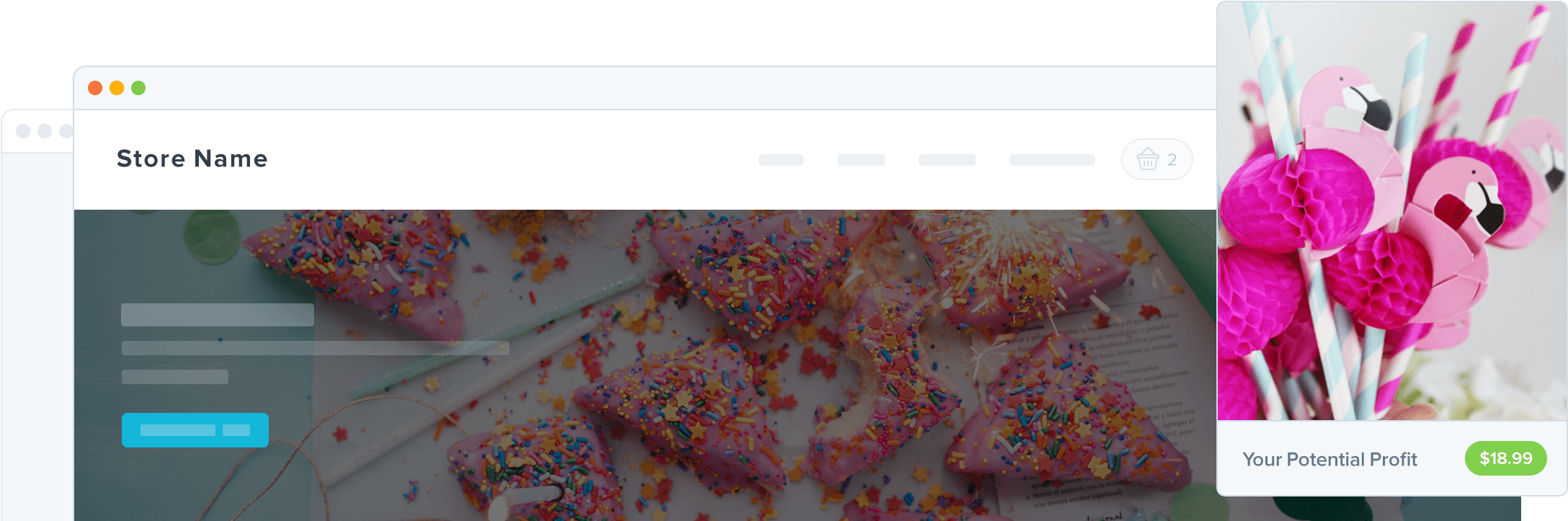 Dropshipping Party Supplies Cake Sparkle Printed Back Cover Case For