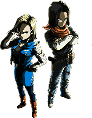 Limitless Energy Androids - Android 17 And 18 Png (428x568), Png Download
