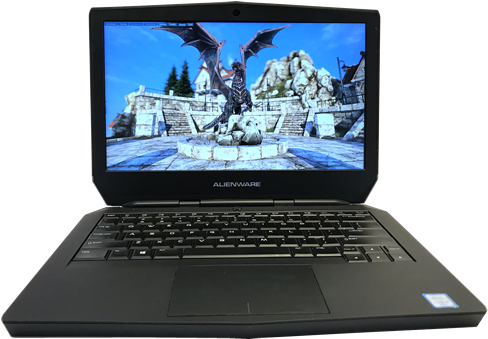 Alienware 13 R2 Laptop Front - Netbook (500x364), Png Download