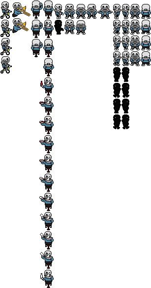 Custom Sans Sprite Sheet (314x592), Png Download