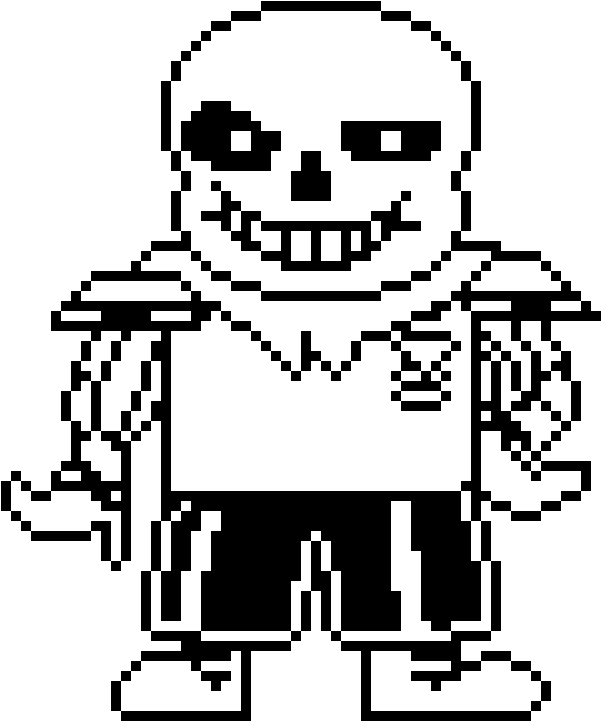Bd0764eac2e69f4 - Underswap Sans Sprite Png (680x740), Png Download