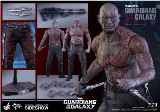 Guardians Of The Galaxy - Hot Toys Drax The Destroyer Figure (600x600), Png Download