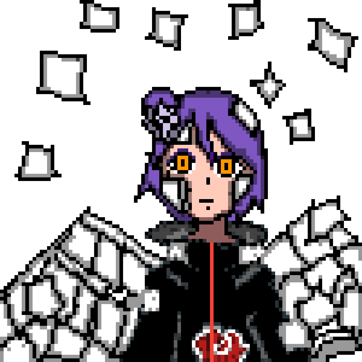 Konan Of Akatsuki Pixel Art - Konan (1200x1200), Png Download