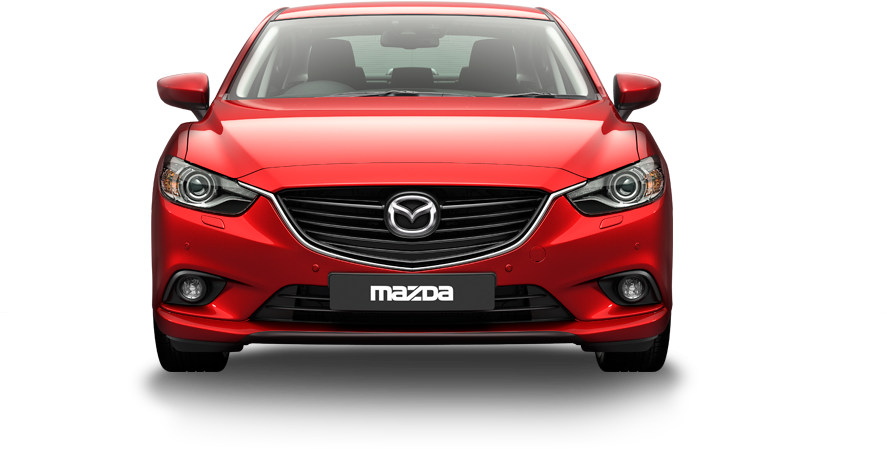 Red Mazda Car - Transparent Car Front Png (960x540), Png Download