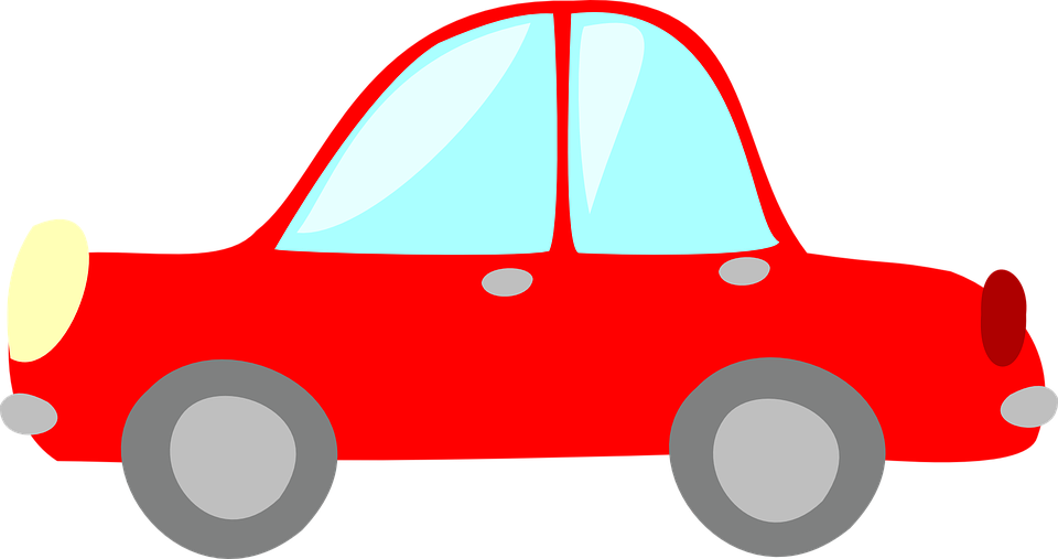 Girl In Red Sports Car Clipart - Car (600x317), Png Download