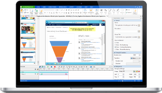 Active-presenter - Mac And Iphone Template (560x311), Png Download