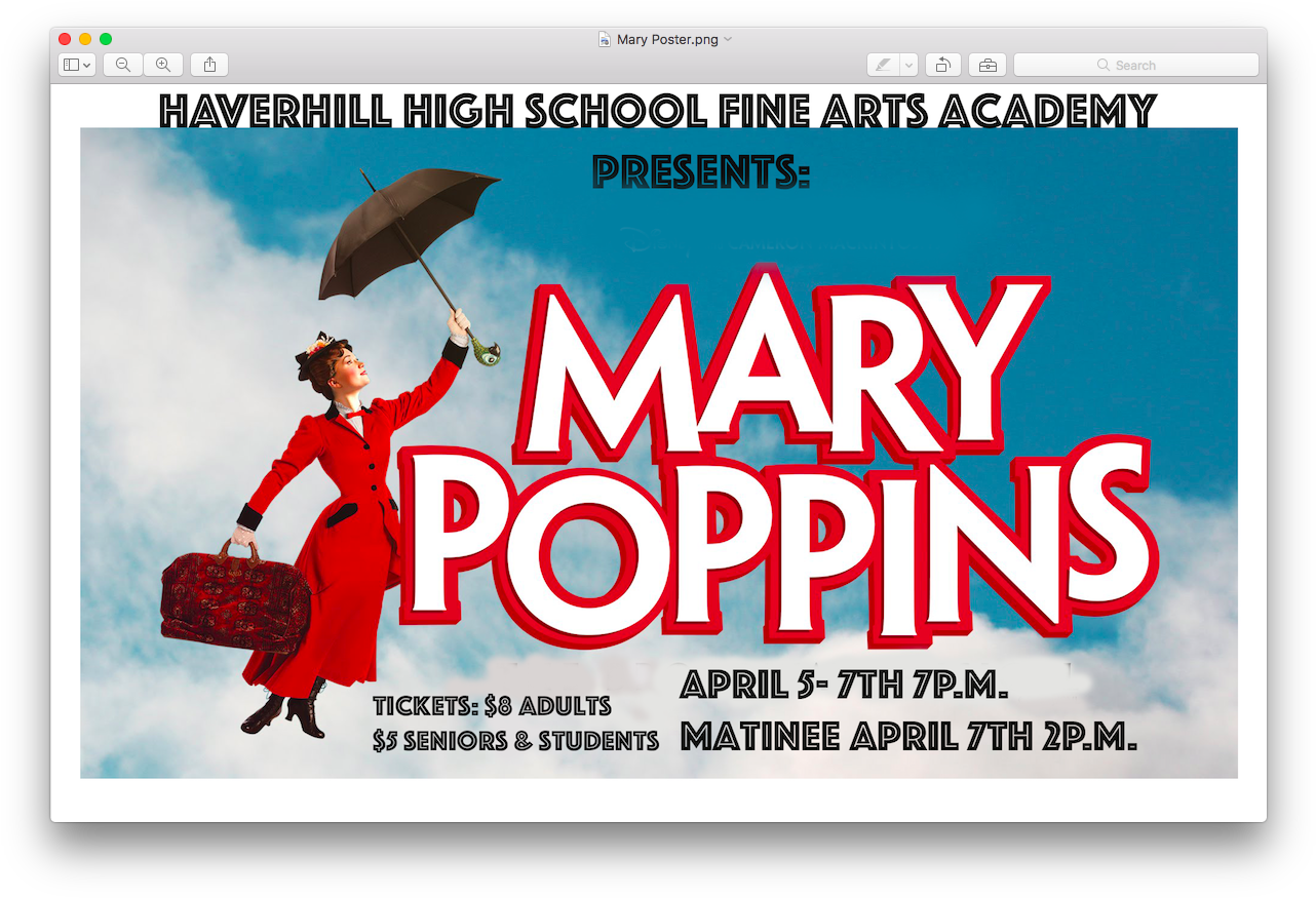Mary-poppins - Mary Poppins Broadway Mug (1297x886), Png Download