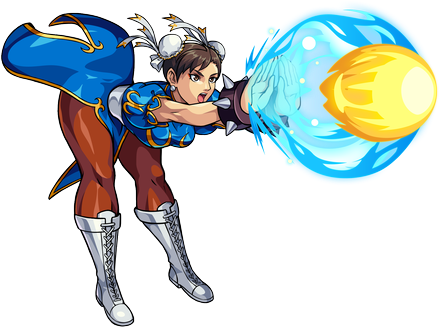 1420 - 怪物 彈 珠 春 麗 (440x392), Png Download