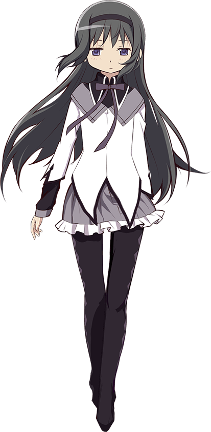 Pmmm Blog Official Artwork Svg Transparent Stock - Puella Magi Madoka Magica Homura Cosplay (413x844), Png Download