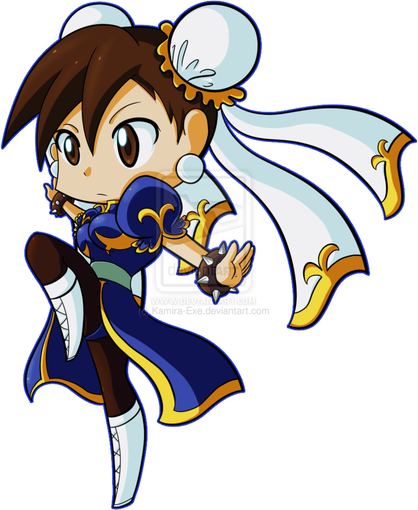 Clipart Royalty Free Chibi Chun Li By Kamira Exe Com - Street Fighter Chun Li Chibi (900x1125), Png Download