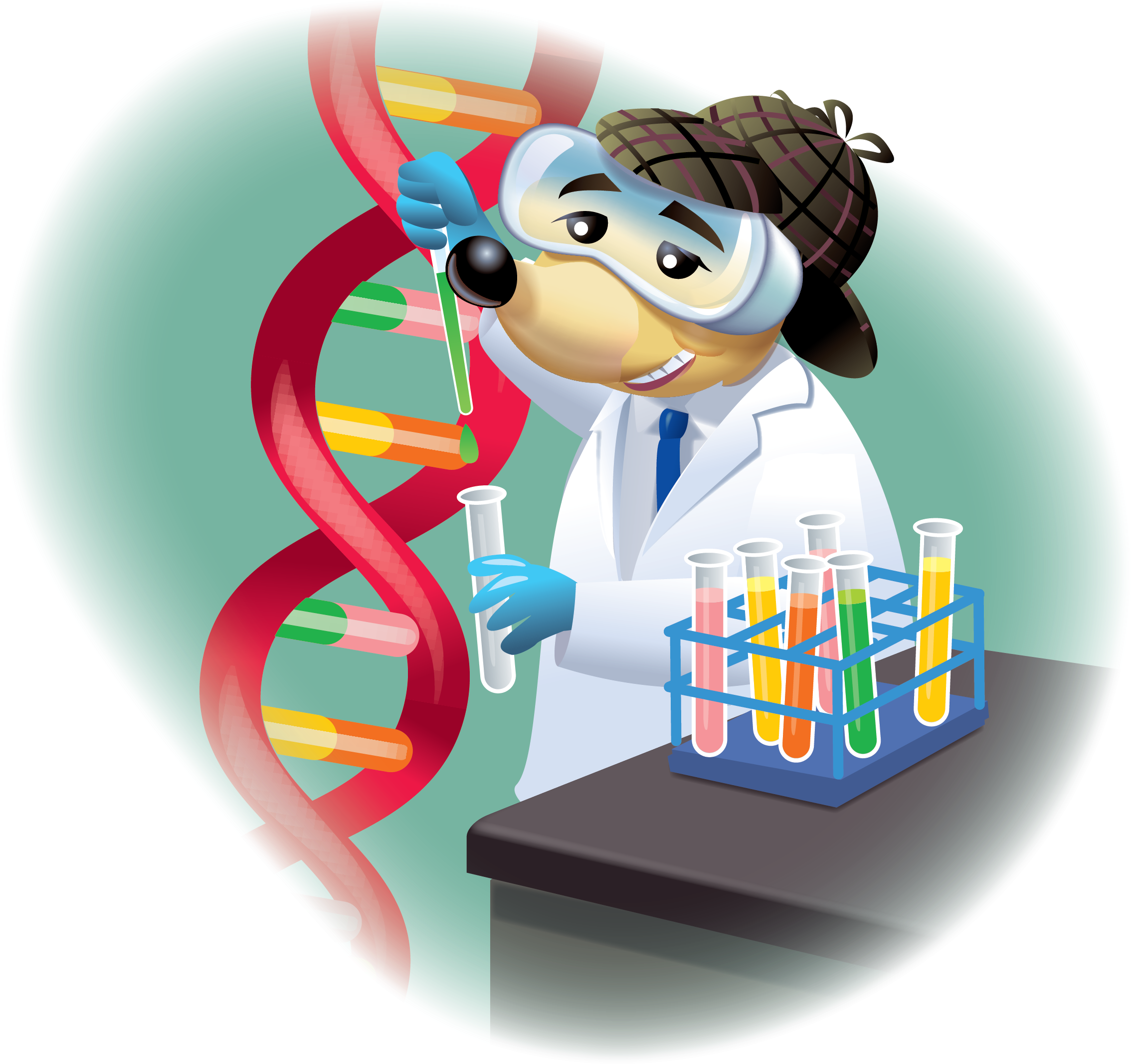 Solving Mysteries Through Chemistry - Painting (2581x3073), Png Download