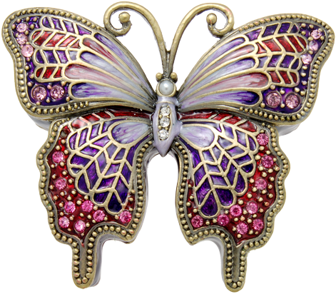 Purple Butterfly Cremation Keepsake - Purple Butterfly Keepsake Png (500x500), Png Download
