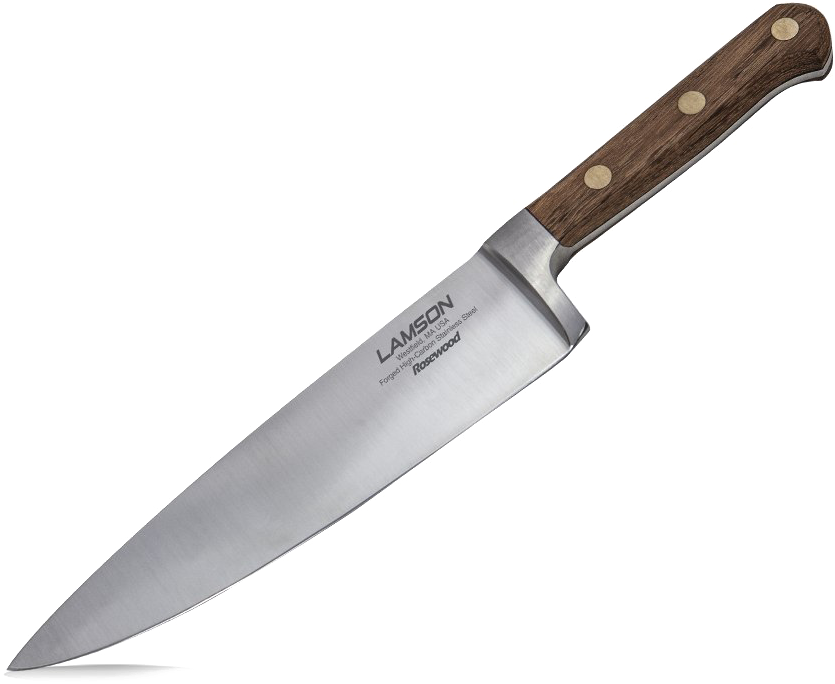 Chef Knife Png Photo - Lamson Rosewood Forged 3-piece Chef’s Knife Set (1000x1000), Png Download