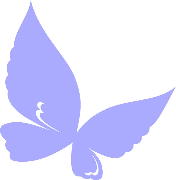 Large Transparent Butterfly Png Clipartu200b - Purple Butterfly Clipart Png (588x599), Png Download