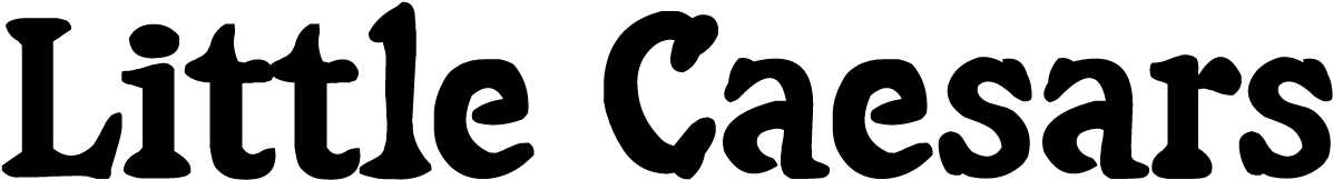 Little Caesar By Sharkshock Fonts - Little Caesars Font (1200x300), Png Download