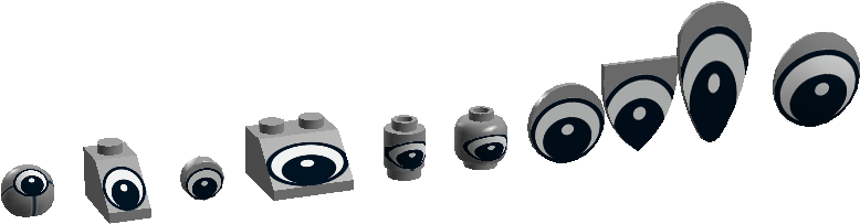 Almost Half Closed Eye And More Mixel Eyes - Mixel Eyes (1036x601), Png Download