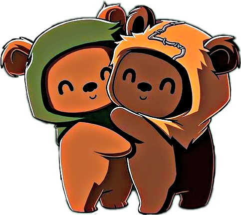 Scfurrycreatures Furrycreatures Ewok Starwars Furry - Ewoks Hugging (483x431), Png Download