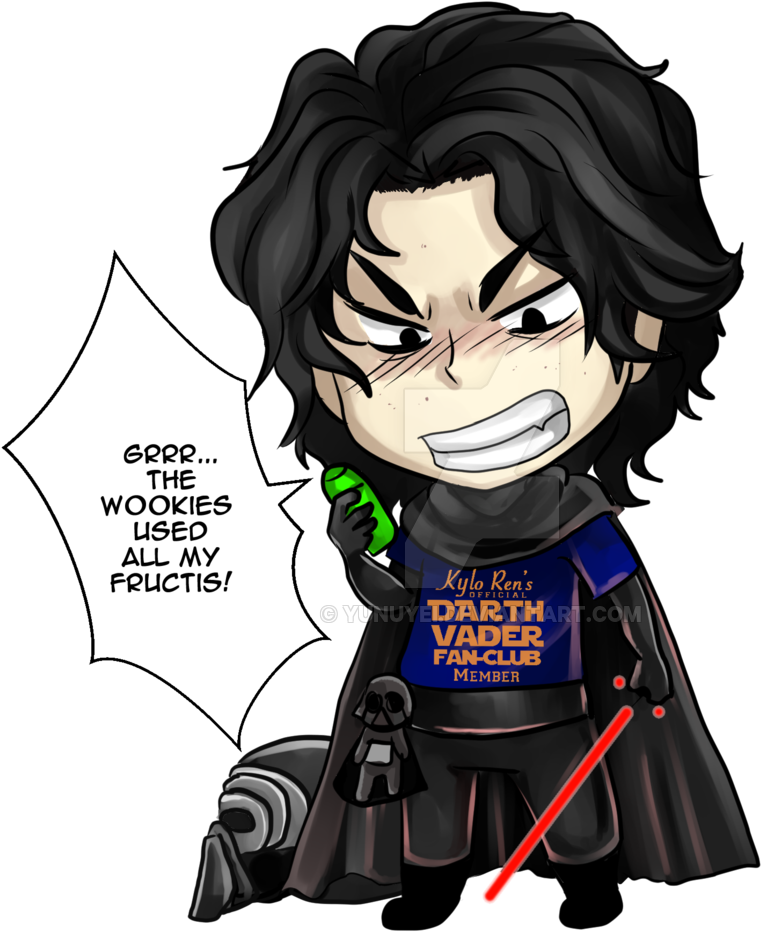 Emo Kylo Ren By Yunuyei On Deviantart - Star Wars Kylo Ren Chibi (1024x1097), Png Download
