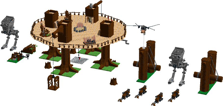 Ldd Ewok Village, By Jamie75 - House (1360x721), Png Download