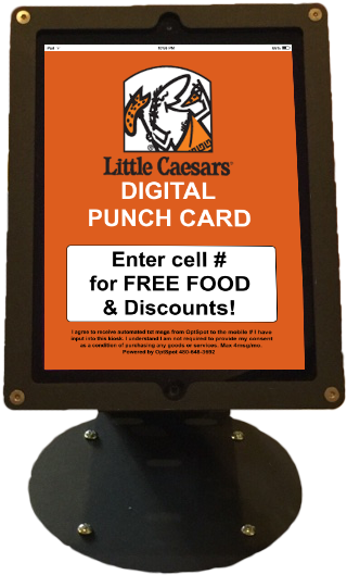 Customers Tap The Screen To Get Started - Little Caesars Pizza (700x700), Png Download