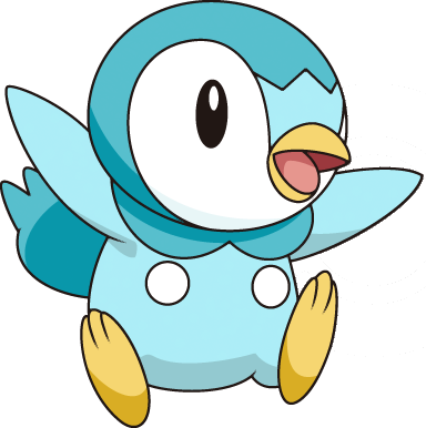 393 Piplup Dp1 Shiny - Pikachu And Piplup (384x386), Png Download