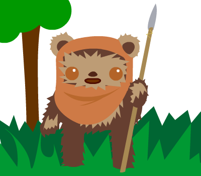 Wicket - Ewok (400x350), Png Download