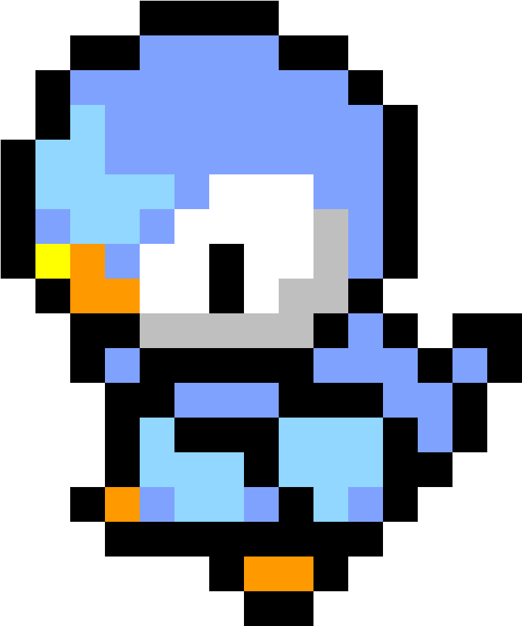 Piplup - Pokemon Pixel Art Piplup (1900x1350), Png Download