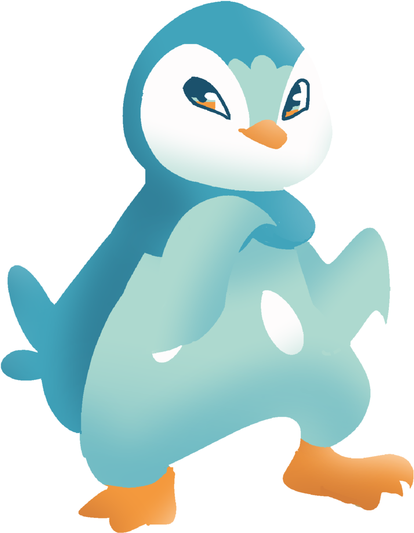 Lineless Piplup - Piplup (1280x1280), Png Download