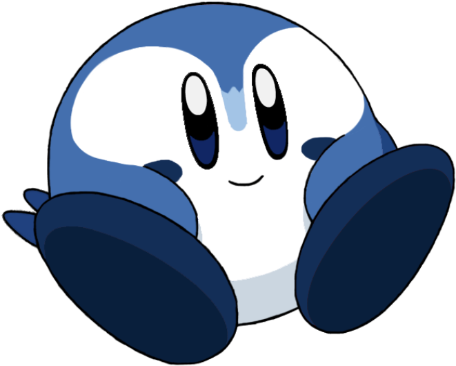 Piplup Kirby - Kirby Starter Pokemon (900x776), Png Download