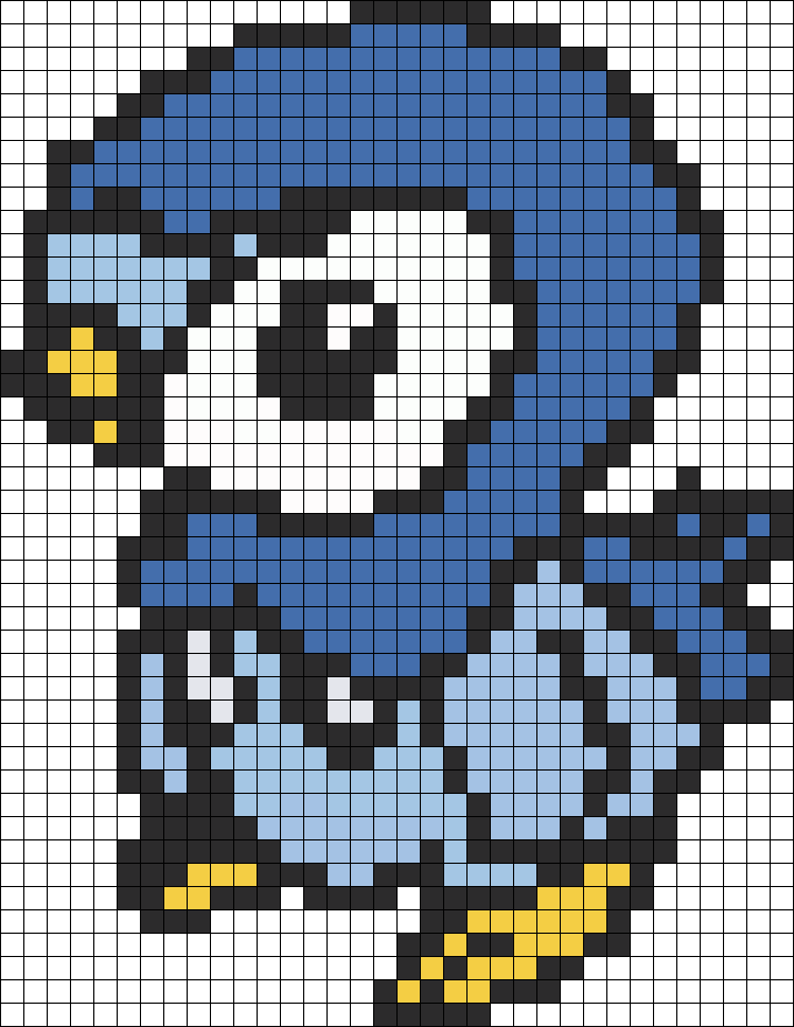 Piplup Perler Bead Pattern / Bead Sprite - Creative Arts (715x925), Png Download