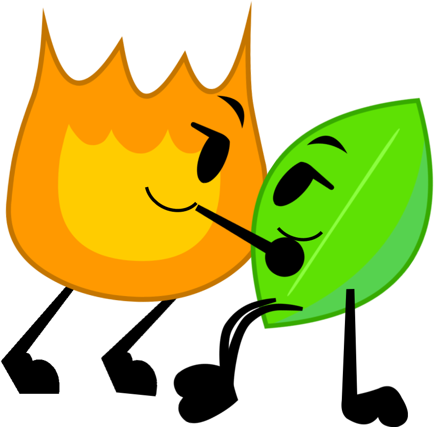 Sos Story Ep 1 Firey X Leafy - Bfdi Firey X Leafy (978x921), Png Download