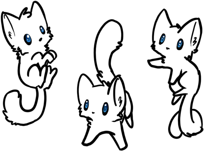 Chibi Cat Lineart