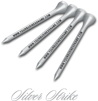 Silver Golf Tees - Personalized Golf Tees (408x373), Png Download