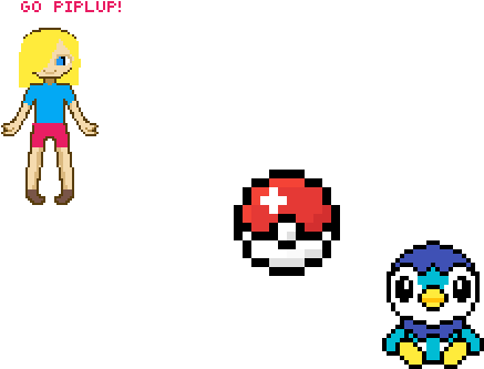 Go Piplup - 8 Bit Pokeball (1000x1000), Png Download
