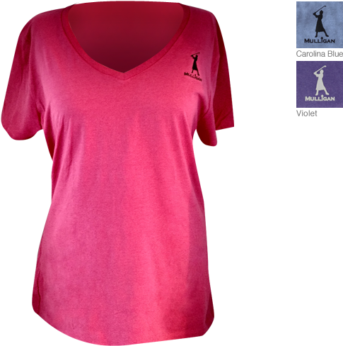 Women's 100% Cotton V-neck Golf Tee - Mulligan Gear | Everyone Deserves A Mulligan (500x500), Png Download