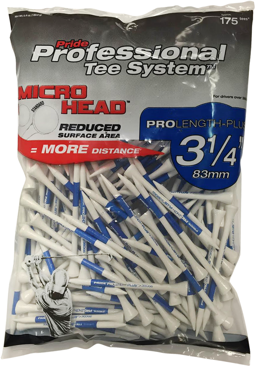 Pride Professional Tee System 3 1/4 Inch Micro Head - Pride Micro Head Blue 3 1/4" Golf Tees (1440x1440), Png Download