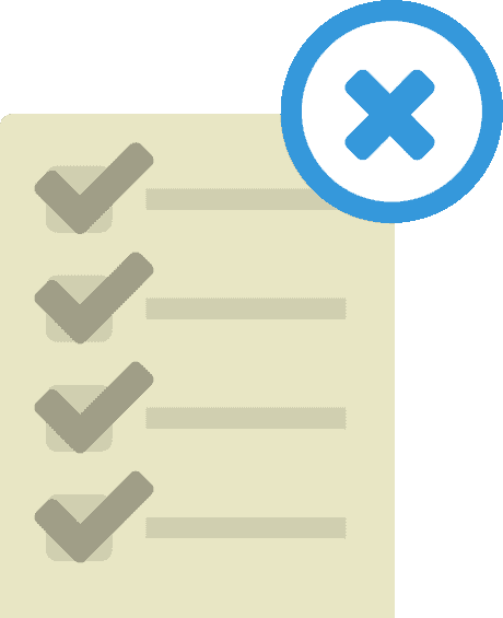 Survey Icon With Unsuccessful Status - V Sign (460x565), Png Download