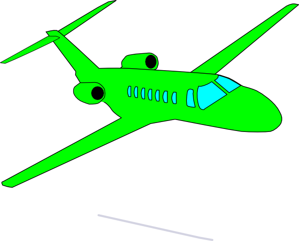 Svg Royalty Free Library Green Plane Clip Art At Clker - Clip Art Green Aiplane (600x484), Png Download