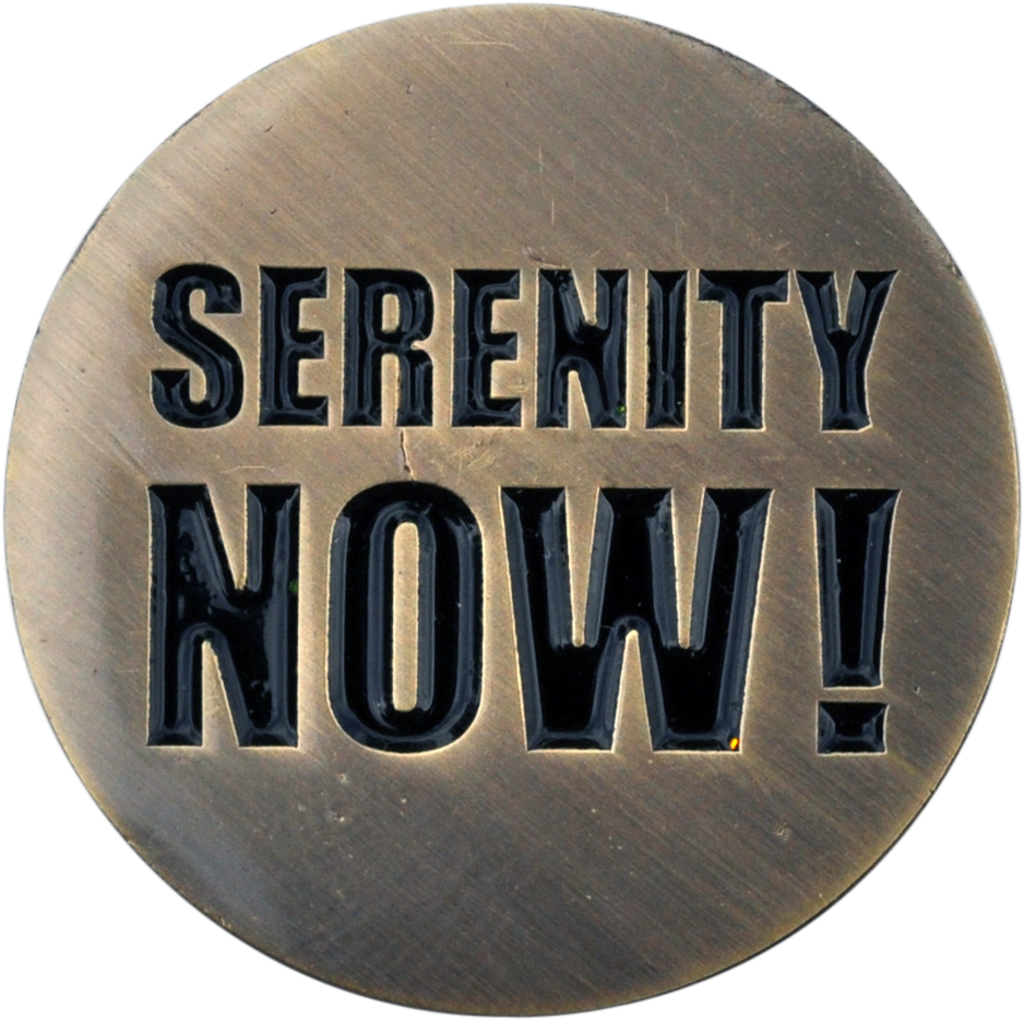 Golf Tee - Serenity Now! Golf Ball Marker & Hat Clip By Readygolf (1028x1052), Png Download