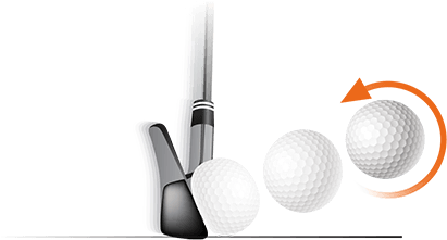 Spin Rate Is The Amount Of Spin On The Golf Ball Immediately - Golf Ball On Impact (500x282), Png Download