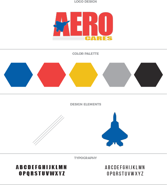 Aero Cares Brand Board - Diagram (560x621), Png Download