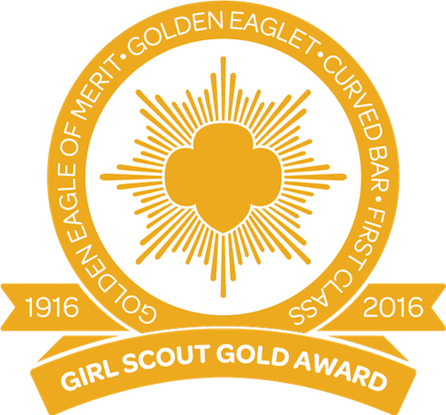 Attention All 8th Grade Cadettes, Seniors, Ambassadors, - Girl Scout Gold Award Symbol (500x465), Png Download