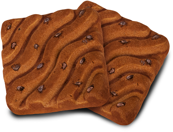 Illustration Of Cacao Biscuit With Chocolate Piecess - Biscuit (600x434), Png Download