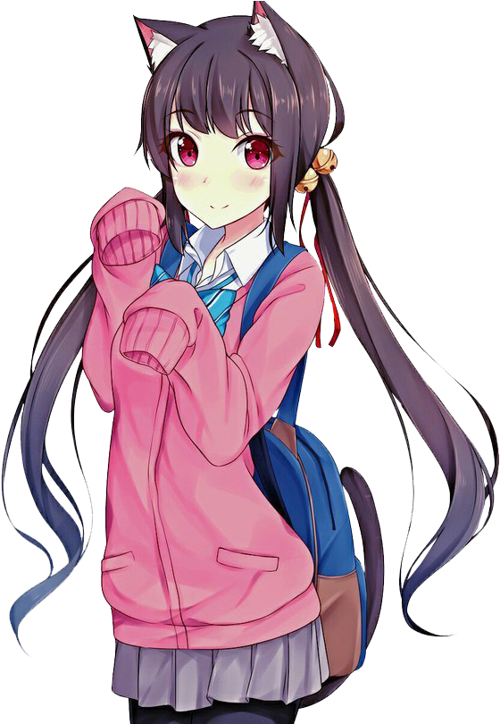#girl Girls #beautiful #photooftheday #instagood #fun - Anime Girl Kawaii Neko (610x809), Png Download