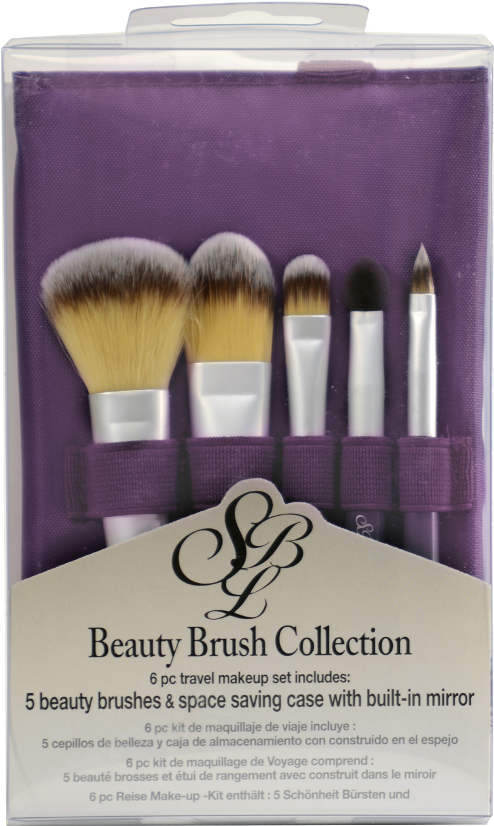 Silver Brush Beauty Brush Set Of 5 Brushes In Purple - Silver Brush Silver Beauty Brush Sets, Pack (706x1000), Png Download